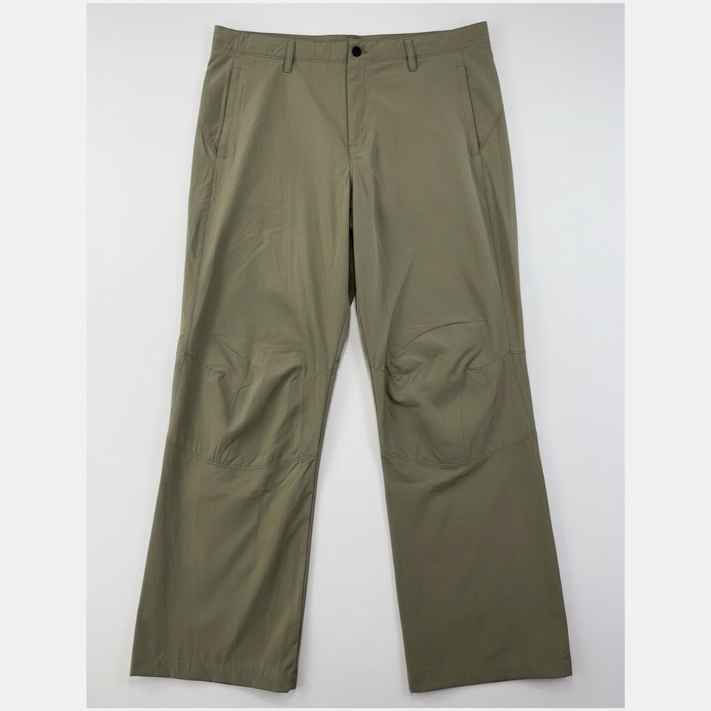 Paskho Wild Long Haul Flight Pants Mens XL‎ Brown Tech Stretch Utility Travel